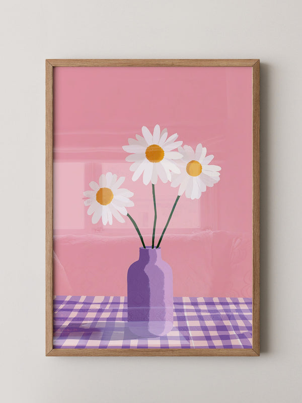Gänseblümchen Vase Pastellfarben