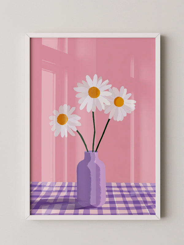 Gänseblümchen Vase Pastellfarben