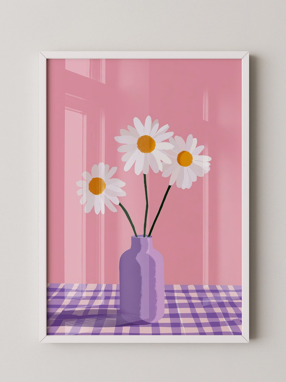 Gänseblümchen Vase Pastellfarben
