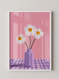 Gänseblümchen Vase Pastellfarben