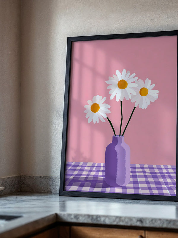 Gänseblümchen Vase Pastellfarben