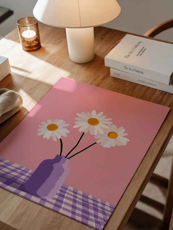 Gänseblümchen Vase Pastellfarben