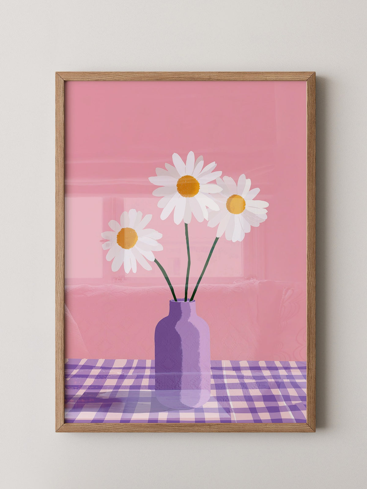 Gänseblümchen Vase Pastellfarben