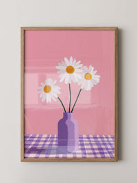 Gänseblümchen Vase Pastellfarben
