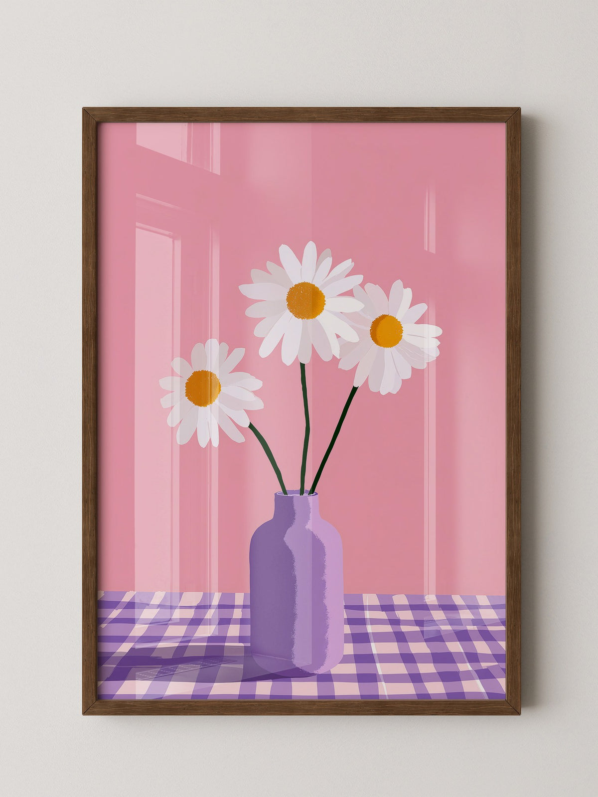 Gänseblümchen Vase Pastellfarben