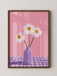 Gänseblümchen Vase Pastellfarben
