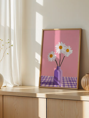 Gänseblümchen Vase Pastellfarben
