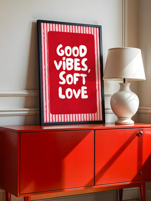 Text gutes Gefühl Streifenmuster