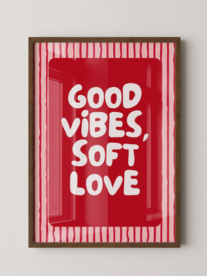 Text gutes Gefühl Streifenmuster