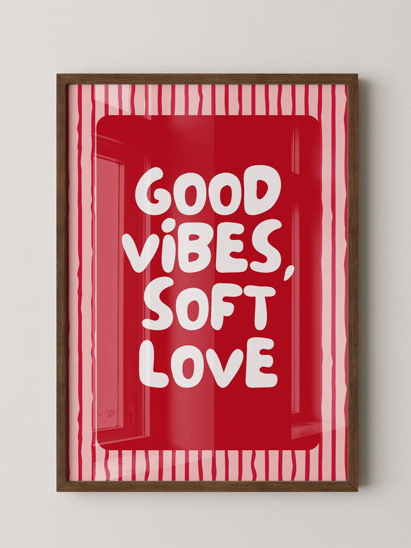 Text gutes Gefühl Streifenmuster