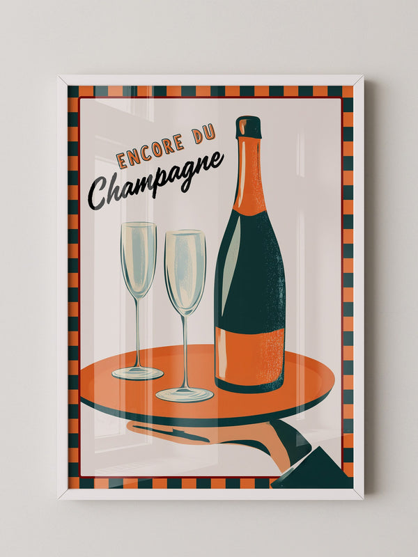 Champagner Tablett Retro Stil