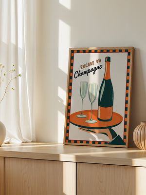 Champagner Tablett Retro Stil