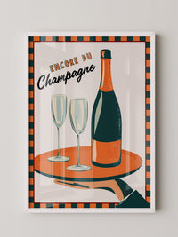 Champagner Tablett Retro Stil