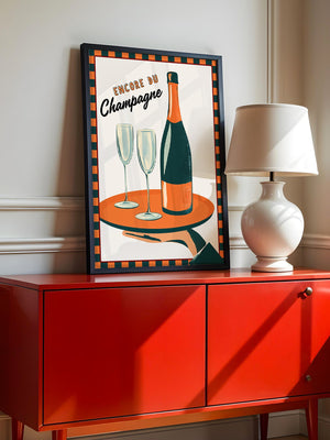 Champagner Tablett Retro Stil
