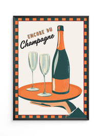 Champagner Tablett Retro Stil