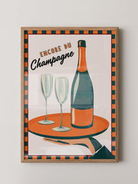 Champagner Tablett Retro Stil