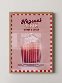 Negroni Drink Eiswürfel Retro