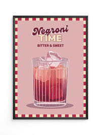 Negroni Drink Eiswürfel Retro