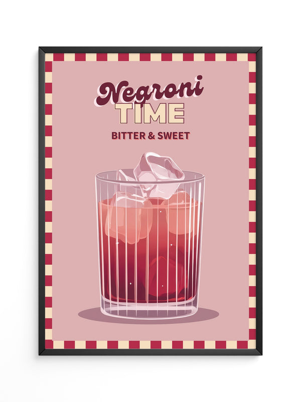 Negroni Drink Eiswürfel Retro