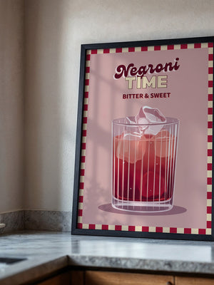 Negroni Drink Eiswürfel Retro