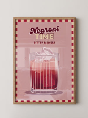 Negroni Drink Eiswürfel Retro