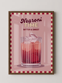Negroni Drink Eiswürfel Retro