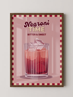 Negroni Drink Eiswürfel Retro