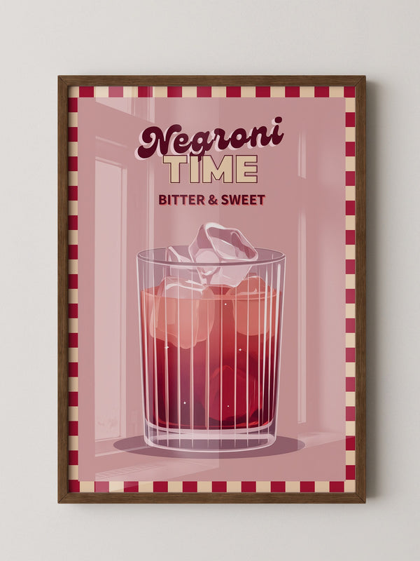 Negroni Drink Eiswürfel Retro