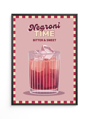 Negroni Drink Eiswürfel Retro