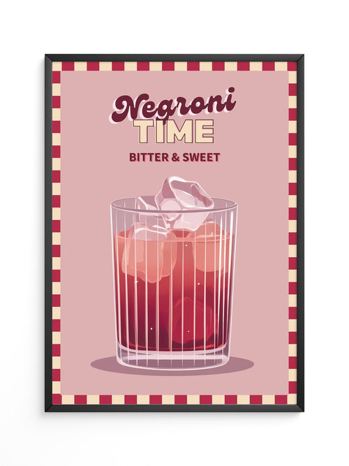 Negroni Drink Eiswürfel Retro