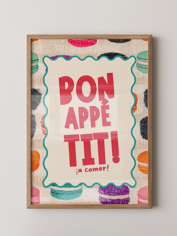 Bunte Macarons Skizzenstil