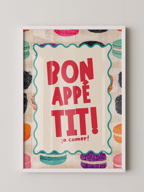 Bunte Macarons Skizzenstil