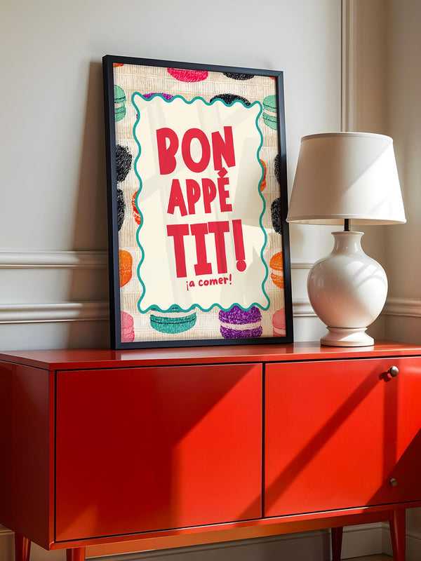 Bunte Macarons Skizzenstil