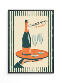 Champagner Retro Stil