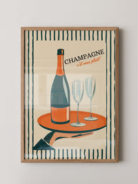 Champagner Retro Stil