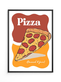 Pizza Stück Pop-Art
