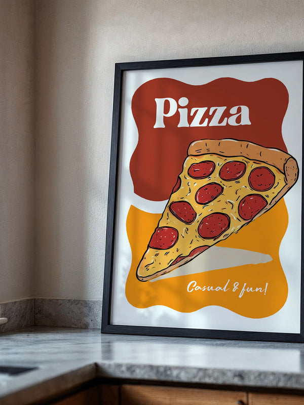 Pizza Stück Pop-Art