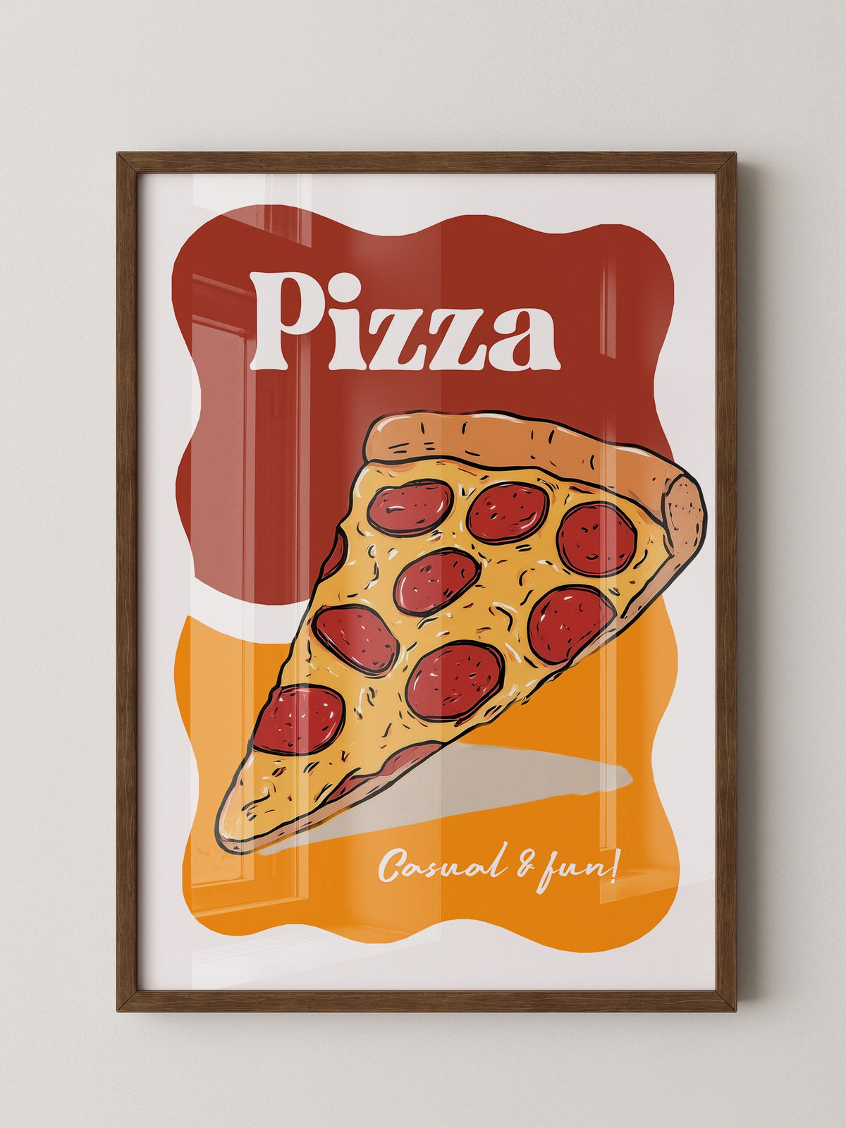 Pizza Stück Pop-Art