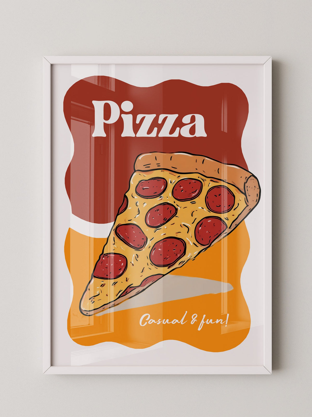 Pizza Stück Pop-Art
