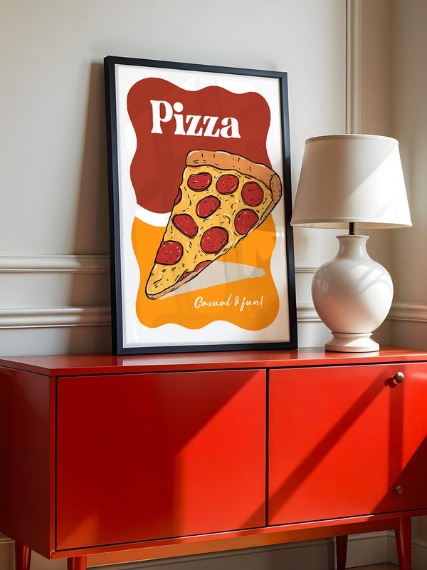 Pizza Stück Pop-Art