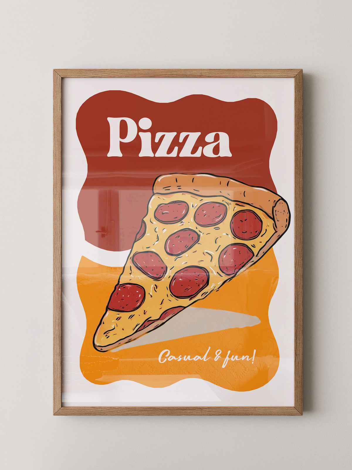 Pizza Stück Pop-Art