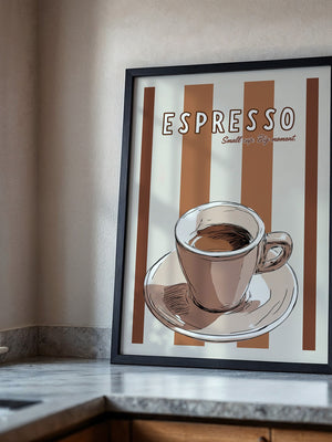 Espresso Tasse Retro-Streifen