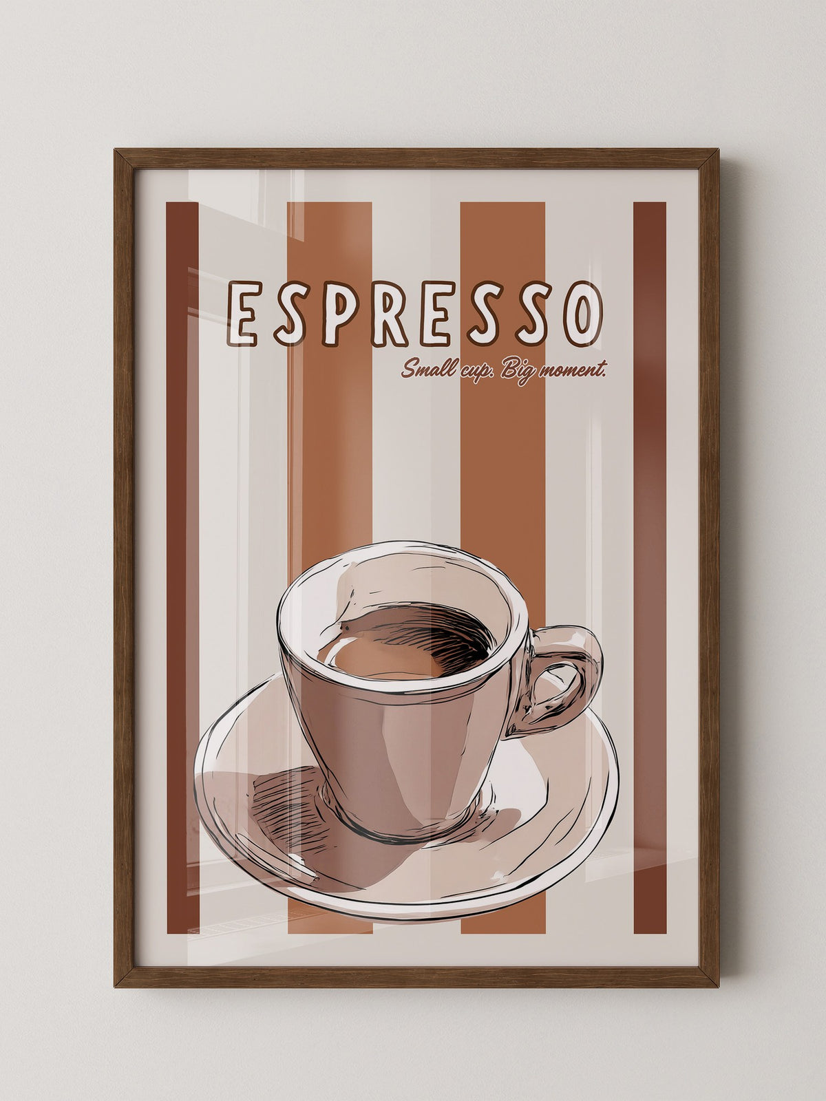 Espresso Tasse Retro-Streifen
