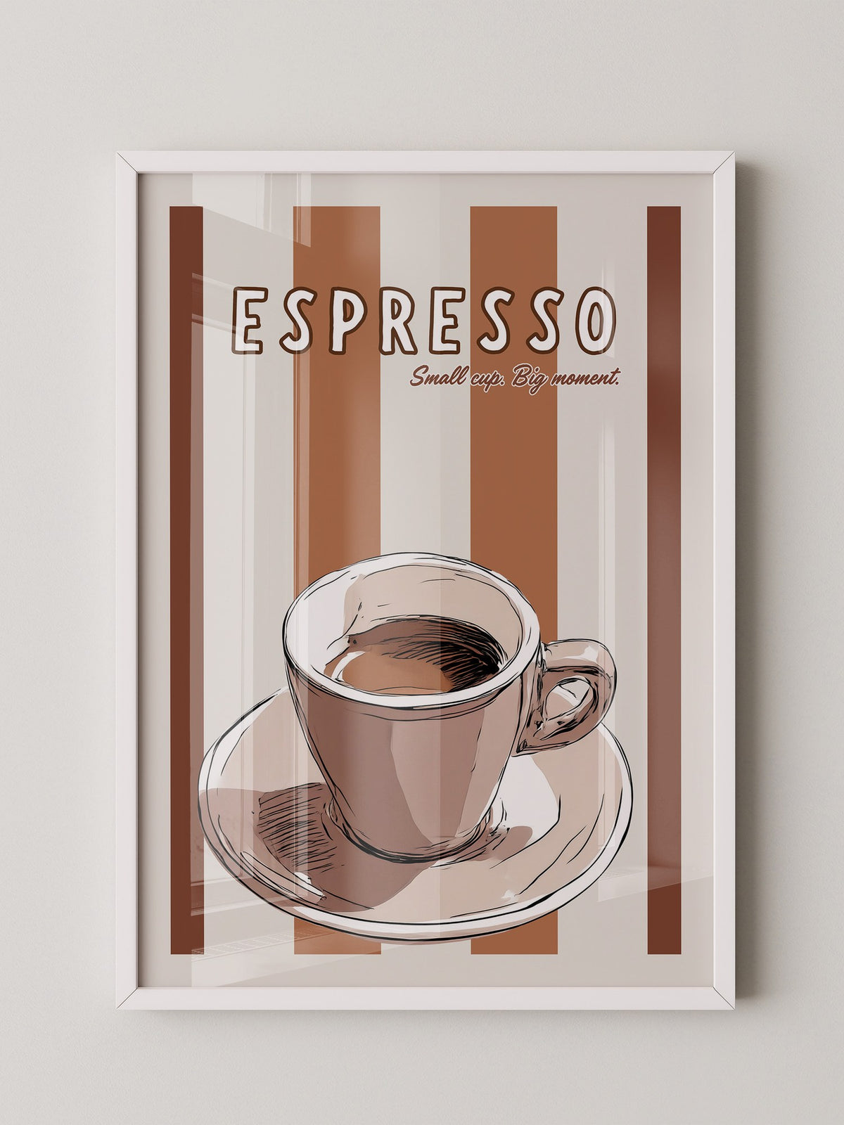 Espresso Tasse Retro-Streifen