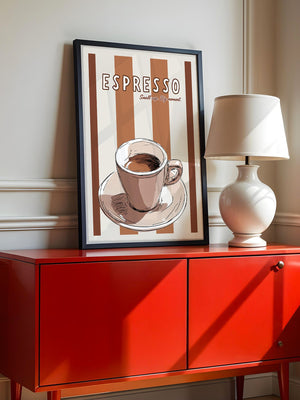 Espresso Tasse Retro-Streifen