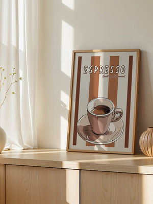 Espresso Tasse Retro-Streifen
