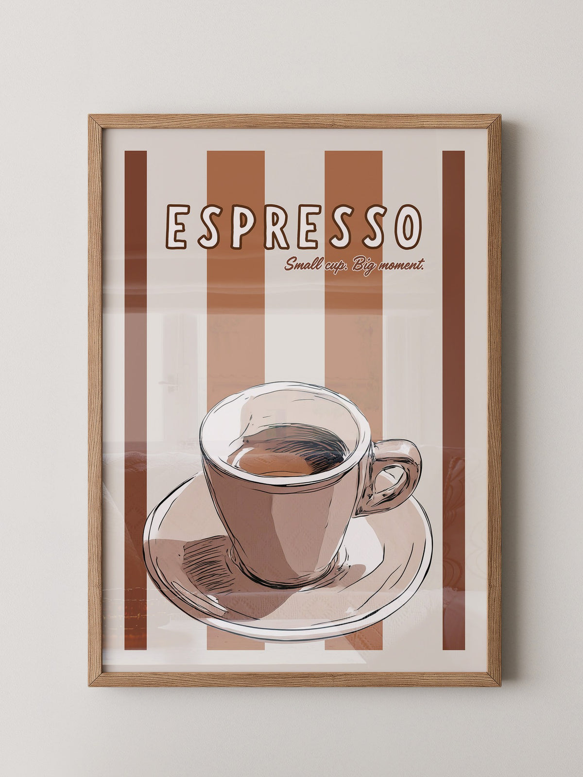 Espresso Tasse Retro-Streifen