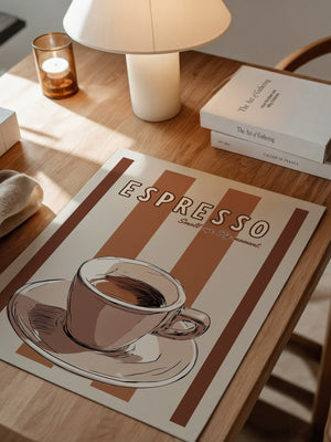 Espresso Tasse Retro-Streifen