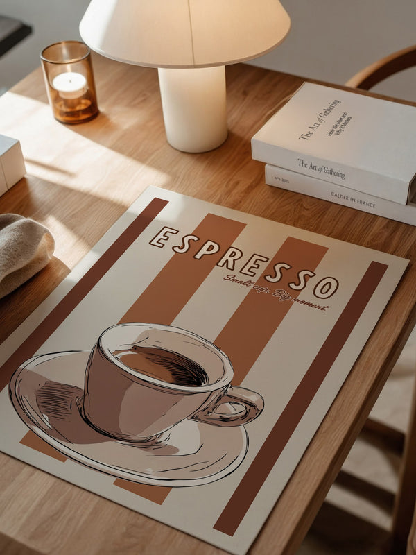 Espresso Tasse Retro-Streifen