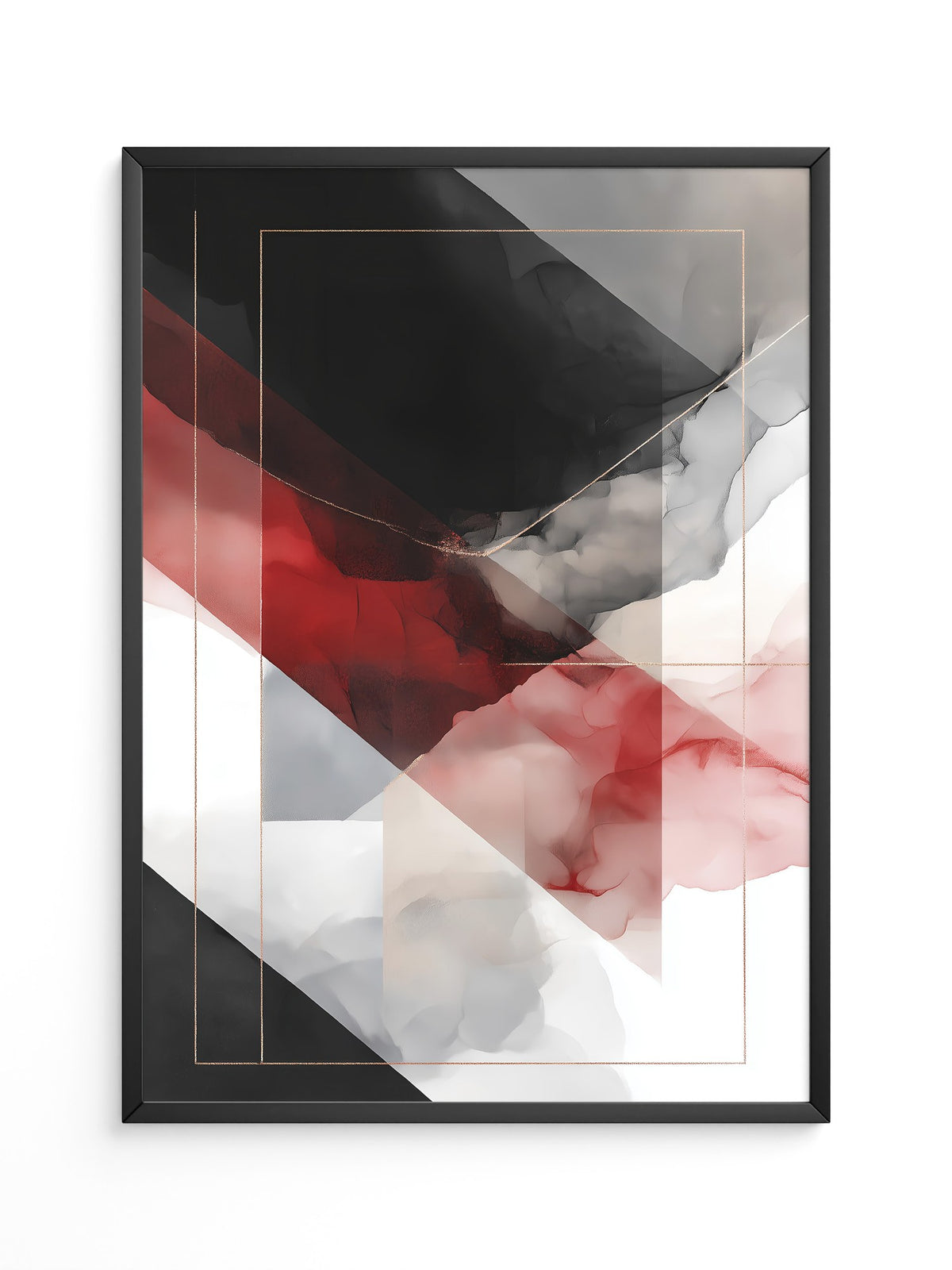 Abstrakte Formen Rot Schwarz
